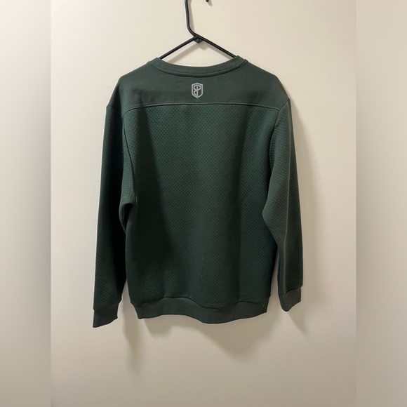 BORN PRIMITIVE Waffle Crew Neck Pullover Sweatshirt in Green Large - Picture 2 of 4